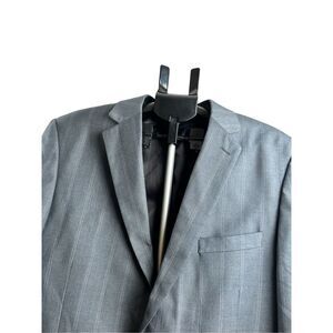 Salvatore EXTE mens gray striped suit blazer suit coat jacket size 44R drop 6 ar